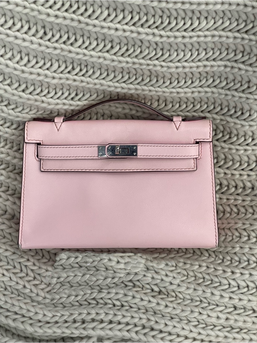 Pink Leather Top-Handle Mini Bag No Brand